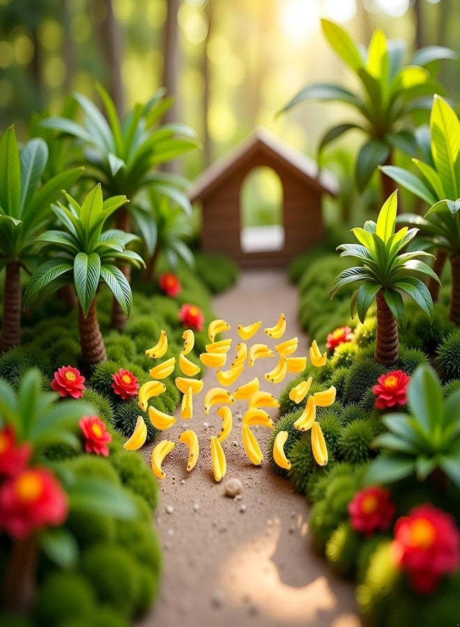 Zhuluck 30Pcs Yellow Mini Plastic Artificial Bananas 1/12 Scale Dollhouse Accessories, Realistic Miniature Fruit Models for Fairy Garden Kitchen Decor & DIY Crafts - Image 5